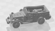 M3A1 Scout w/ MG in open models - 1:100 scale - USA - Tanks - Armored Vehicle