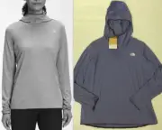 NWT THE NORTH FACE Women's Belay Sun Lightweight hoodie Top XXL In Cave Blue