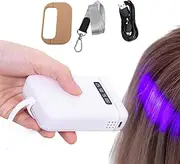 Dpofirs UV Light Hair Extensions Kit, 405nm Handheld UV Glue Curing Lamp, Rechargeable 5000mAh, White