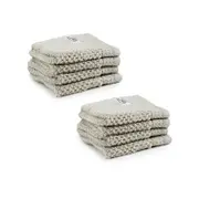 8pc Onkaparinga 30x30cm Avalon Face Washer 550gsm Soft Sand