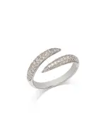 Bloomingdale's Diamond Pave Bypass Pinky Ring in 14K White Gold, 0.33 tcw