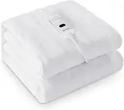 Warmrest Single Bed Warmer, 150 x 80 cm, Electric Bed Warmer, Quick Heating, Removable Control with 3 Temperature, Overheating Protection, Soft Fabric, Low Consumption, White
