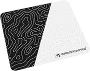 MAMBASNAKE CM02 Gaming Mouse Pad for Esports,17.72 x 15 in Ultra-High-Density Fiber Large Mousepad,Stitched Edges,Anti-Slip Base,Waterproof Desk Mat for FPS/MOBAs/RTS/MMO-Black&White