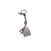 Breast Cancer Awareness KeyChain Pink, Silvertone