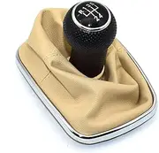 EXEGPLPVK 12mm 5 Speed 6 Speed Car Gear Shift Knob Lever Shifter Gaitor Boot for 1999-2004 Golf 4 IV MK4 R32 Fit for Bora MT(5 Speed-04)