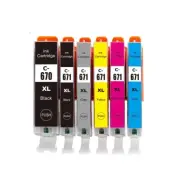 Compatible Ink PGI670 CLI671 XL For Canon TS5060 TS6060 MG5760 MG6860 MG7766