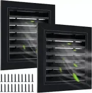2 Pcs 12" X 12" Gable Vent Aluminum Alloy Wall Vents Shed Attic Vent with Screen