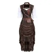 Women New Steampunk Corset Dress Gothic Corset Inside Halloween Gift S-6XL