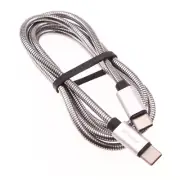 For Samsung Galaxy S24 FE - Charger Cord Type-C to USB-C 3ft Metal PD Cable Wire