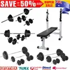 Home Gym Weight Bench with Barbell & Dumbbell Set Body Workout Fitness Equipment