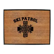 Powder Monkeez Ski Patrol - Funny Novelty Doormat Man Cave Floor mat