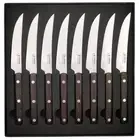 UMOGI Premium Steak Knives Set of 8 in Gift Box - Full Tang Wenge Wood Handle...