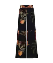 Pattern casual pants 4,6,8 navy blue