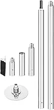 Stripper Pole,Dance Pole， Pole Dancing Pole,Silver Stripper Poles with Extension Bar,Removable Dance Pole for Exercise Fitness(Height 2.23-2.86m (7.3ft-9.4ft))