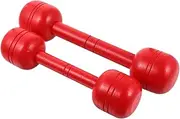 TOYANDONA 2Pcs Ergonomic Wooden Dumbbells Durable Exercise Weights for Home Gym Workouts and Hand Eye Coordination Training