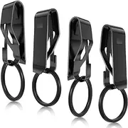 [Moxweyeni] 4 Pieces Belt Key Clip Key Holder Belt Security Metal Key Clip for Belt Belt Clip Key Chain for Men Home Office Supplies