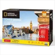 National Geographic London Tower Bridge 3D Puzzle 120 Piece AU Stock Good ✨