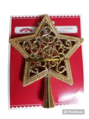 HOLIDAY TIME MINI TREE TOPPER STAR GOLD