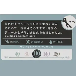 日本製 ATSUGI 110D 透明感 保暖褲襪 (現+預購)