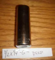 Craftsman 1/2" #43589 "6pt Deep Well Socket 1/4" Dr -G- Series USA CHROME NEW