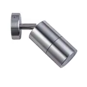 Pillar Light Single Adjustable 12V MR16 Titanium IP65 Round Back Plate