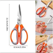 (Lot of 3) Multifunctional Scissors,Ultra Sharp Stainless Steel,Kitchen Supplies