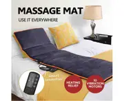 Costway 10 Motor Vibration Massage Mat Full Body Back Massage Pad Heat Relief Cushion