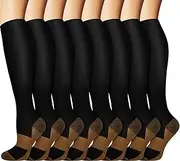 Compression Socks For Women and Men -5/6 Pairs- Best Medical,for Running, Athletic, Varicose Veins, Travel