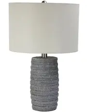 [Oriel Lighting] Strata Concrete Table Lamp Grey