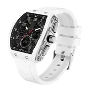 Digital Watch – Waterproof Silicone Sport Wristwatch with Multifunctional Features-White