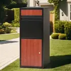 Secure Parcel Drop Box - Locking Mailbox for Packages & Letters (Black)