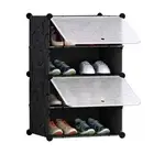 SOGA 4 Tier Shoe Rack Organizer Sneaker Footwear Storage Stackable Stand Cabinet