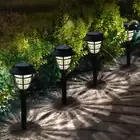 10 Pack Solar Pathway Lights Outdoor - Bright Solar Powered Garden Lights with W
