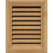 Ekena Millwork Gable Louver Vent H26" x W23" x D3" Rectangular Wood Red Cedar