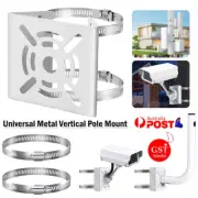 New Universal Metal Vertical Pole Mount Bracket with Loops for Security Camera