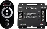 Dimmer Switch, DC 12V-24V 18A PWM LED Light Strip Dimmer with Dimmable Slide Remote Control, Adjust Brightness Dimmer Light Switch