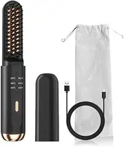 Rechargeable Multifunctional Cordless Hair Straightener Brush Fast Heated Straightener Brush Negative Ions Electric Hot Comb Hair