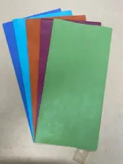 Genuine Chrome Tan Leather Offcuts assorted colour Packs of 5 FREE POST