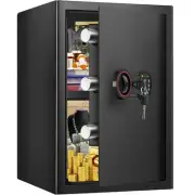 2.8 Cub Large Home Safe Fireproof Waterproof, Steel Home Security Safe Box wi...