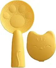 Rice Scooper Spoon - Cute Cat Handle Rice Utensil, Nonstick Food Serving Tool | Steamed Dishes Stand-Up Cooking Paddle with Holder, Dining Table Setup Thick Handle Spoon for Comfortable Serving