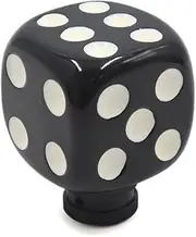 Ceramic Knob,Cabinet,Furniture Pull Handles,Door Pull,Drawer Pull Handle,Black White Dice Design Manual Gear Shift Lever Knob for Car