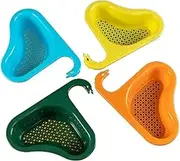 Kitchen Sink Drain Basket swan Drain Rack, Multifunctional Drainer Rack Triangle Sink Filter Vegetable and Fruit Drainer Basket Kitchen Waste Basket 4 PCS (Style 1, 5 * 23 * 26CM)