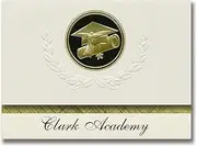 Signature Announcements Clark Academy (Dobbs Ferry, NY) Graduation Announcements, Presidential Style, Basic Package of 25 Cap & Diploma Seal. Black & Gold.