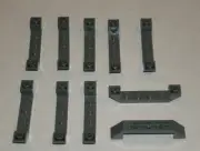 LEGO NEW 1x6 Dark Stone Grey Slope 45° Double Inverted (10x) 4294180 Brick 52501