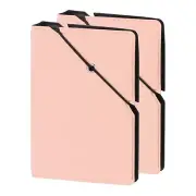 Mini Photo Album, 2 x 3 Photo Album with Rubber Band Lock, Light Pink, 2 Pcs