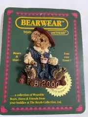 Boyds Bears & Friends Bearwear Pin Fob 2000 Bear Cup of tea