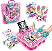 Canal Toys Airbrush Art AIR 017- Airbrush Activity Case Set with Paint Spray Gun and Paint Markers, 1 Set, Multi-Colour