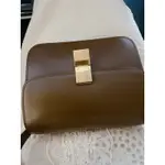 CELINE 小牛皮 TEEN CLASSIC BOX 包 焦糖駝色