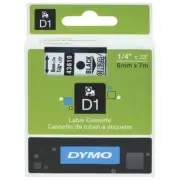 DYMO D1 Label Printer Tape Cassette 6mm x 7m Black on Clear SD43610 LabelWriter