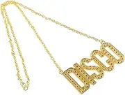 [Kisangel] Men's Disco Necklace Hip Hop Letter Chain Fashionable Party Jewelry Accessory